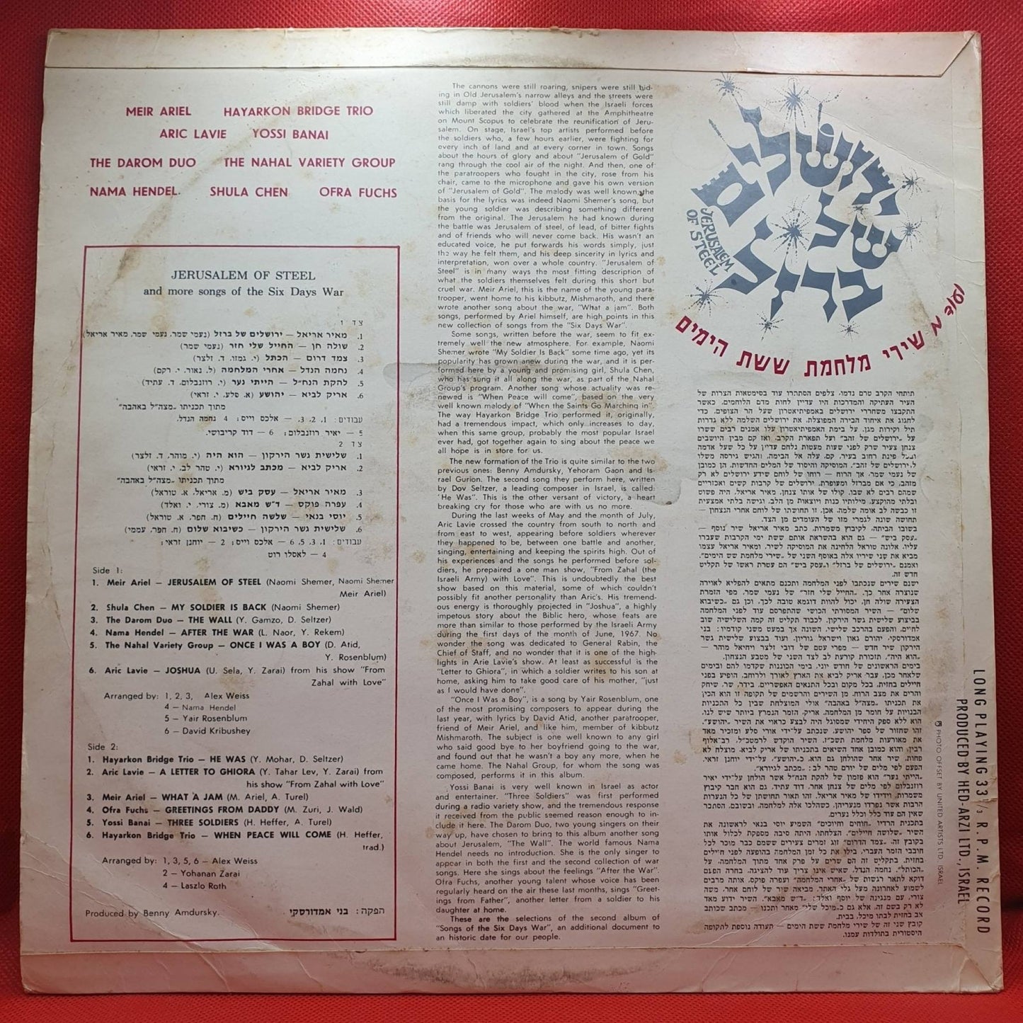 Various ‎– Jerusalem Of Steel - Vinyl Store Online