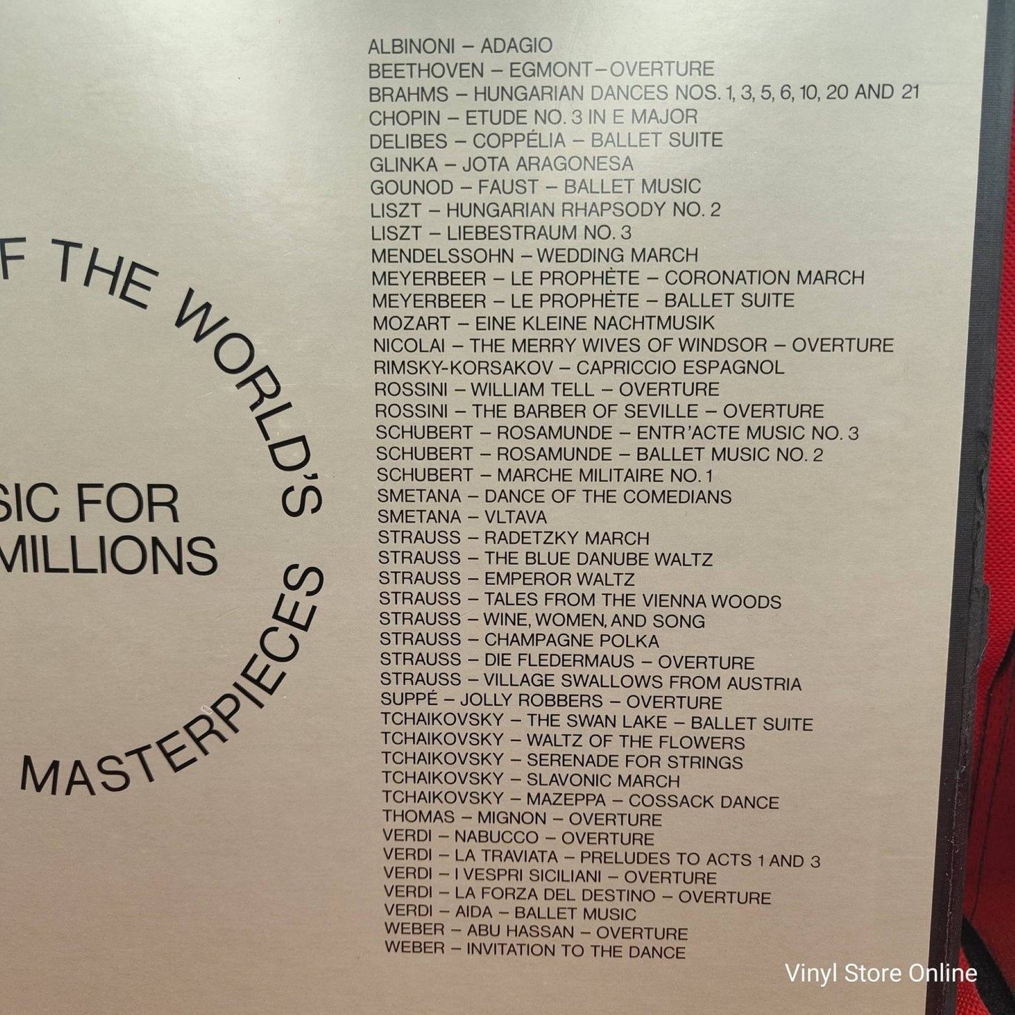 Various – Music For The Millions - A Concert Of The World's Favourite Masterpieces - Vinyl Store Online