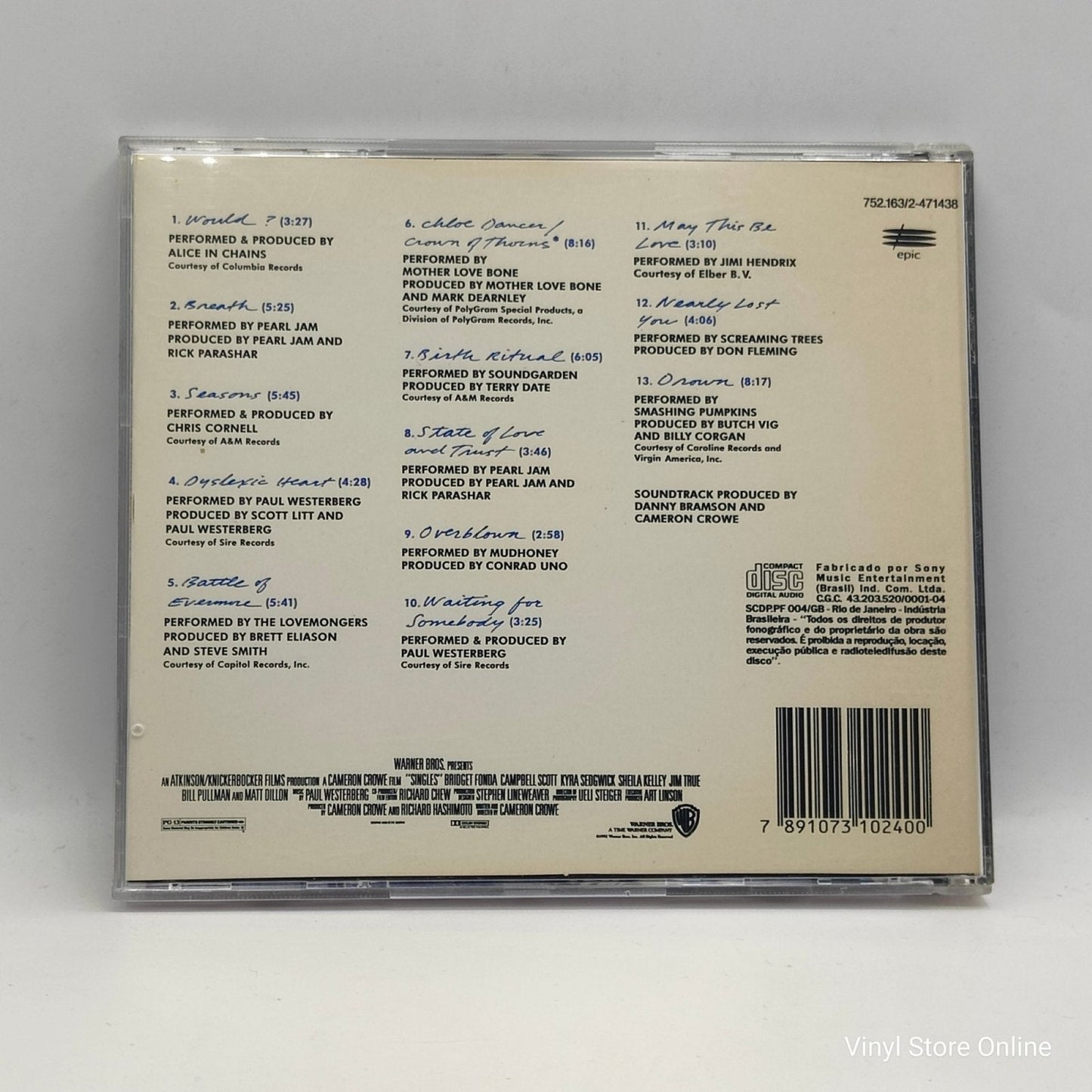 Various ‎– Singles - Original Motion Picture Soundtrack - Vinyl Store Online