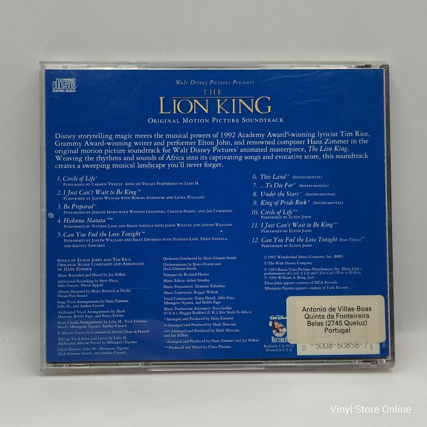 Various ‎– The Lion King (OST) - Vinyl Store Online