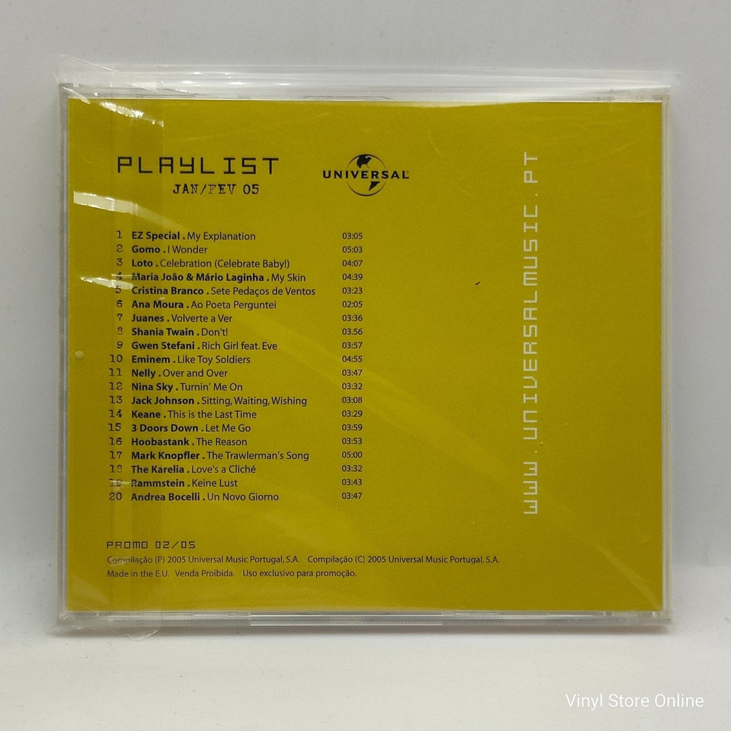 Various ‎– Universal Playlist Jan/Fev 05 - Vinyl Store Online