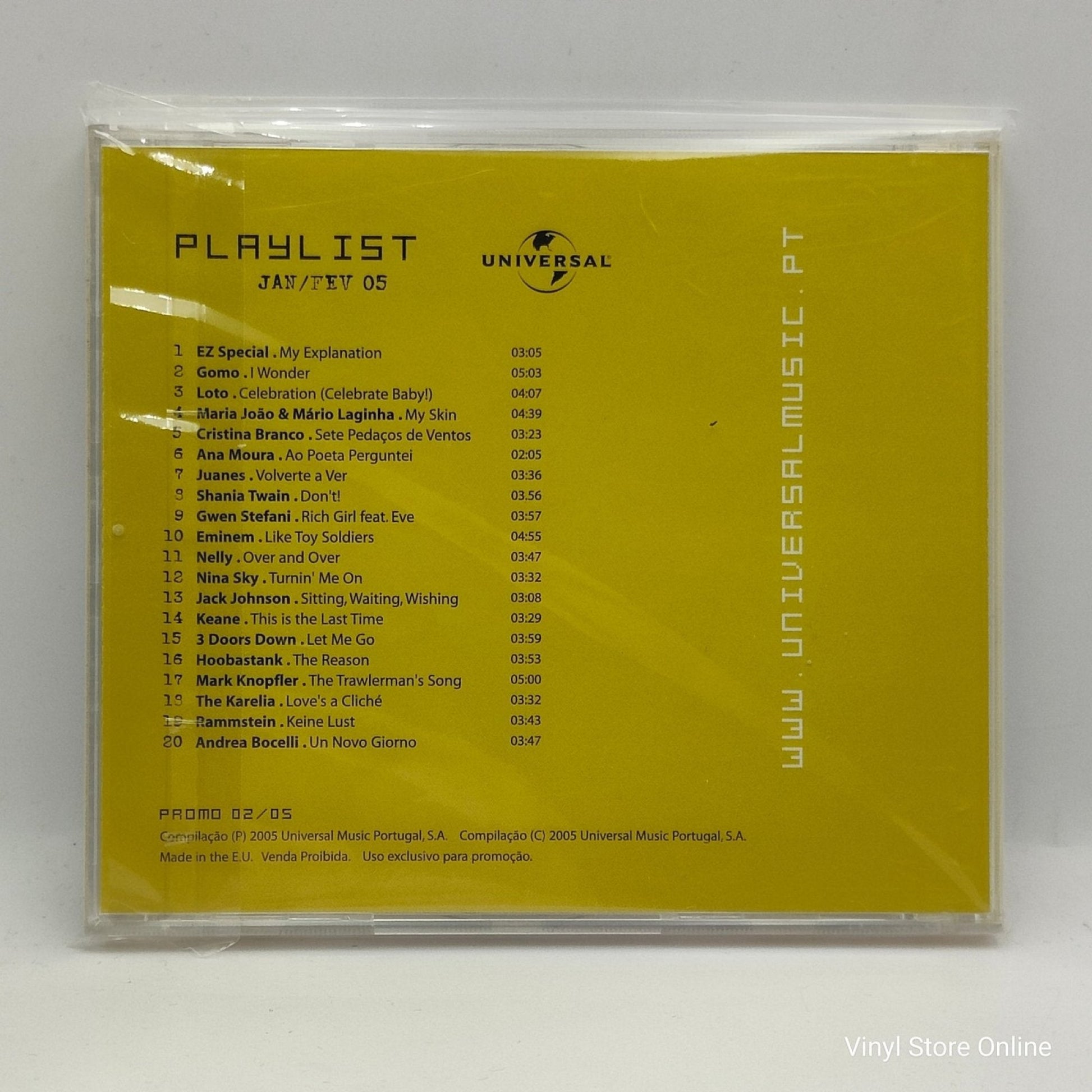 Various ‎– Universal Playlist Jan/Fev 05 - Vinyl Store Online