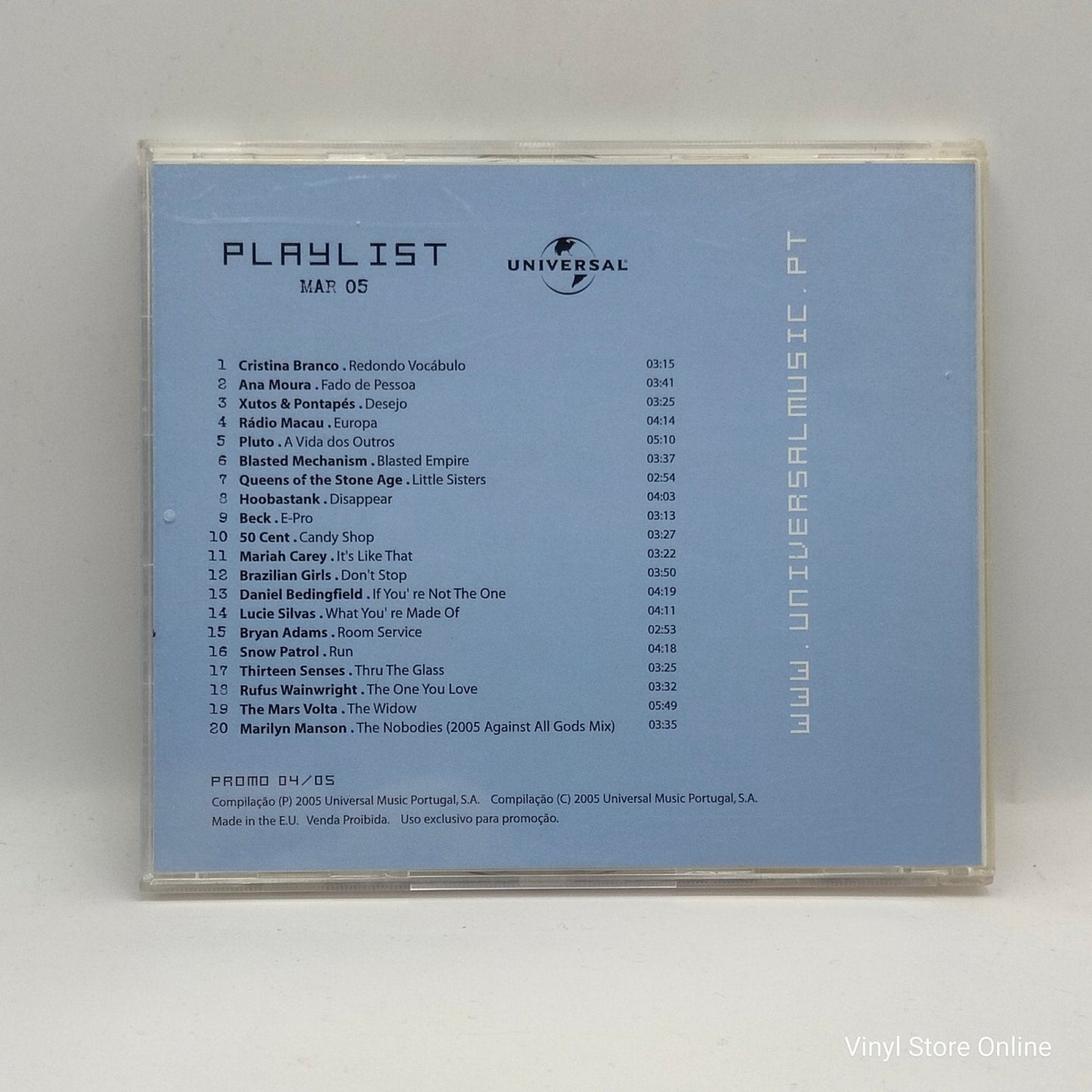 Various ‎– Universal Playlist MAR 05 - Vinyl Store Online