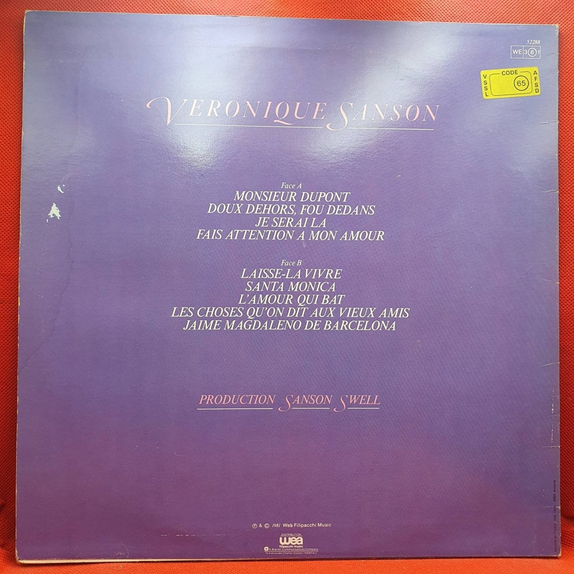 Véronique Sanson ‎– Laisse - la Vivre - Vinyl Store Online