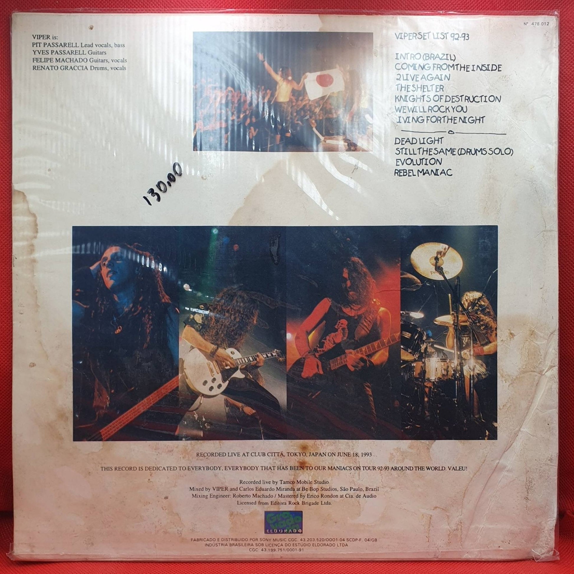 Viper ‎– Live (Maniacs In Japan) - Vinyl Store Online