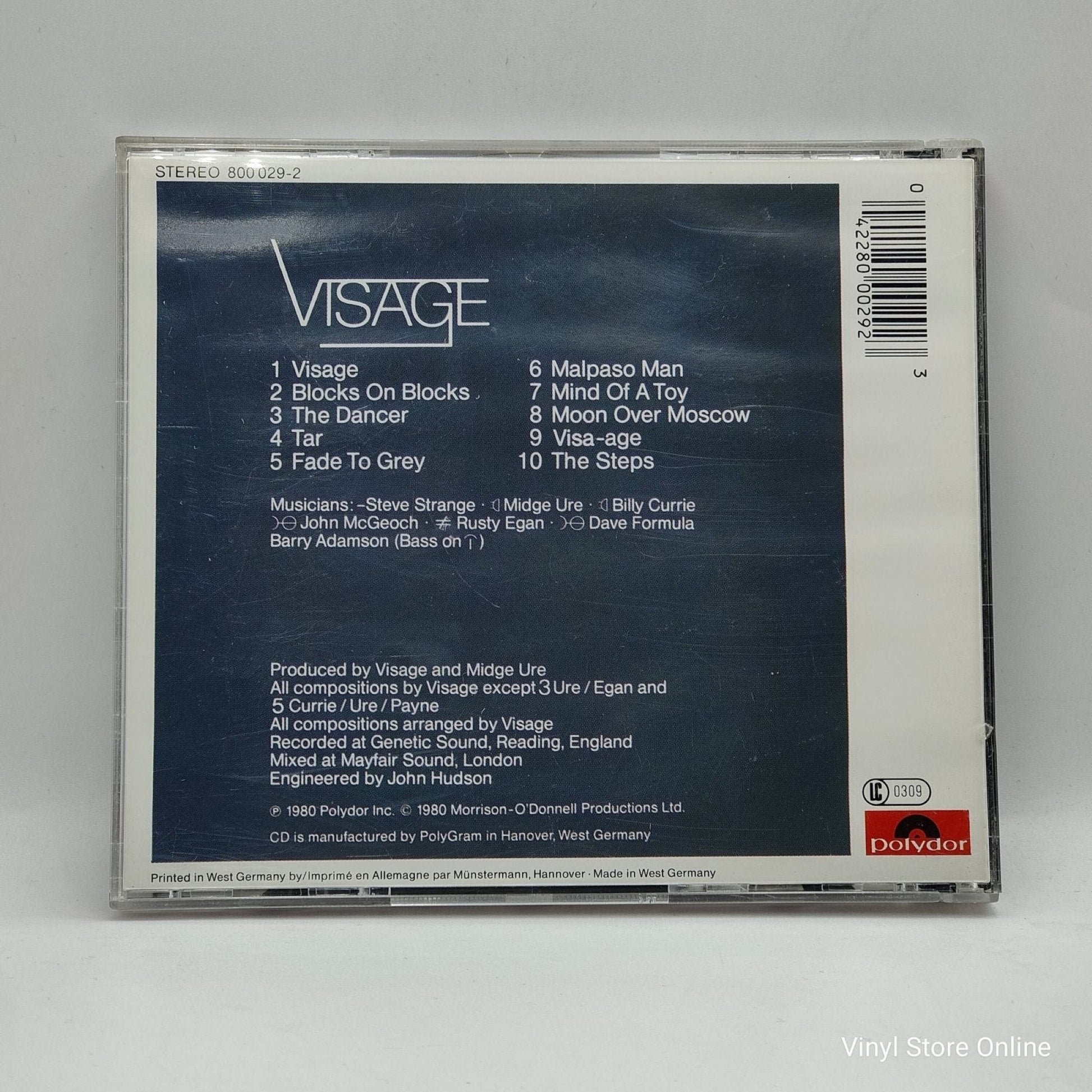 Visage ‎– Visage - Vinyl Store Online