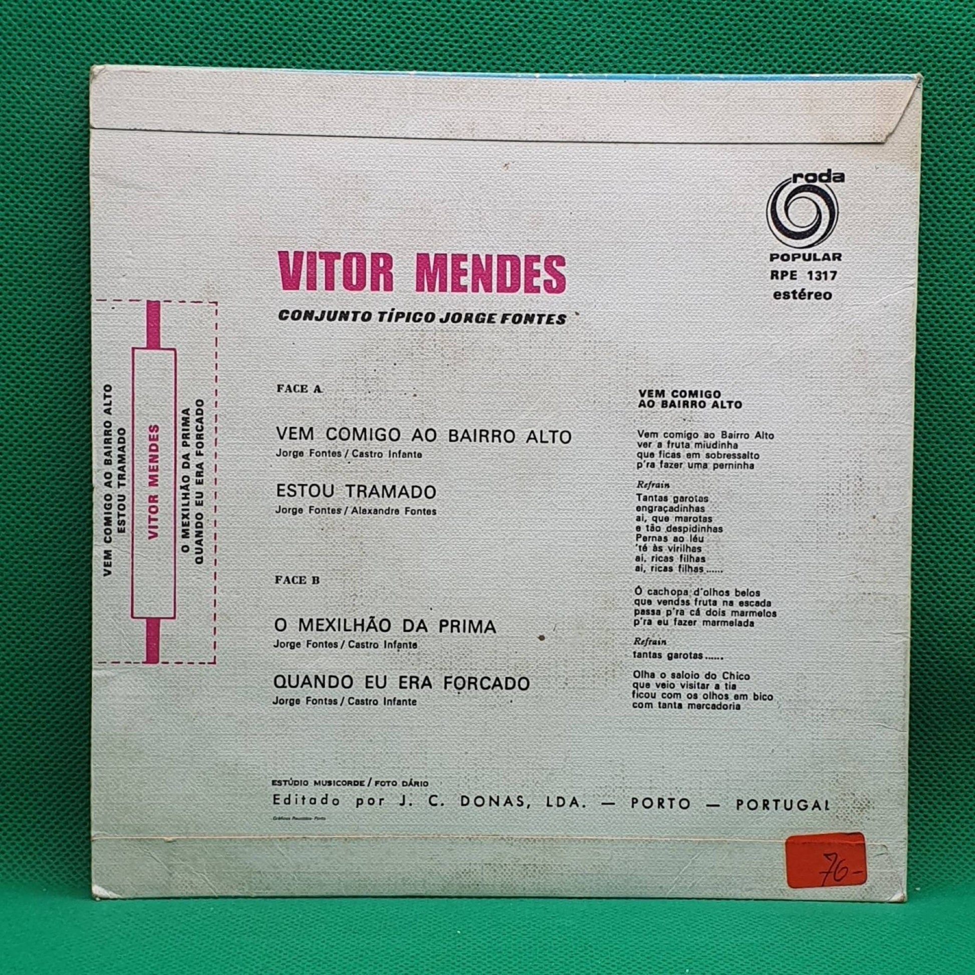 Vitor Mendes ‎– Vem Comigo Ao Bairro Alto - Vinyl Store Online