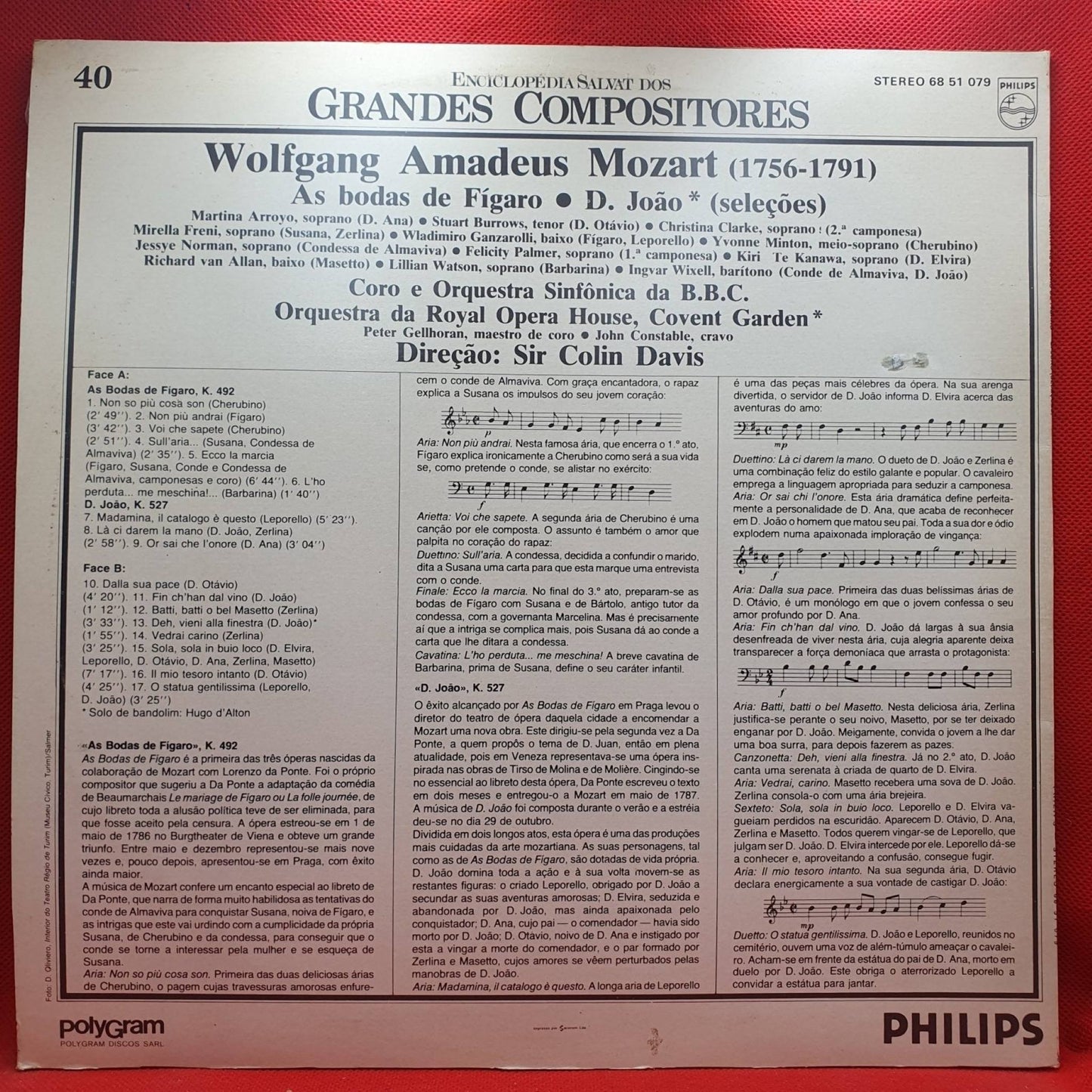 W. A. Mozart ‎– Enciclopédia Salvat Dos Grandes Compositores nº 40 - Vinyl Store Online
