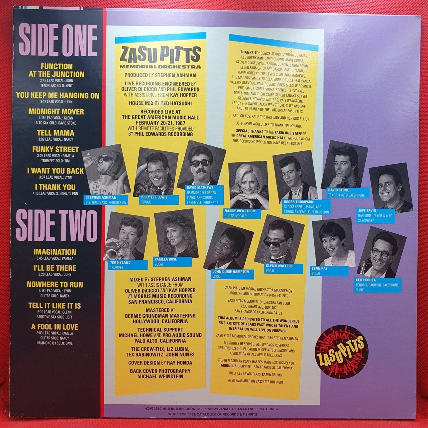 Zasu Pitts Memorial Orchestra ‎– Thirteen Souls Out Of Control - Vinyl Store Online