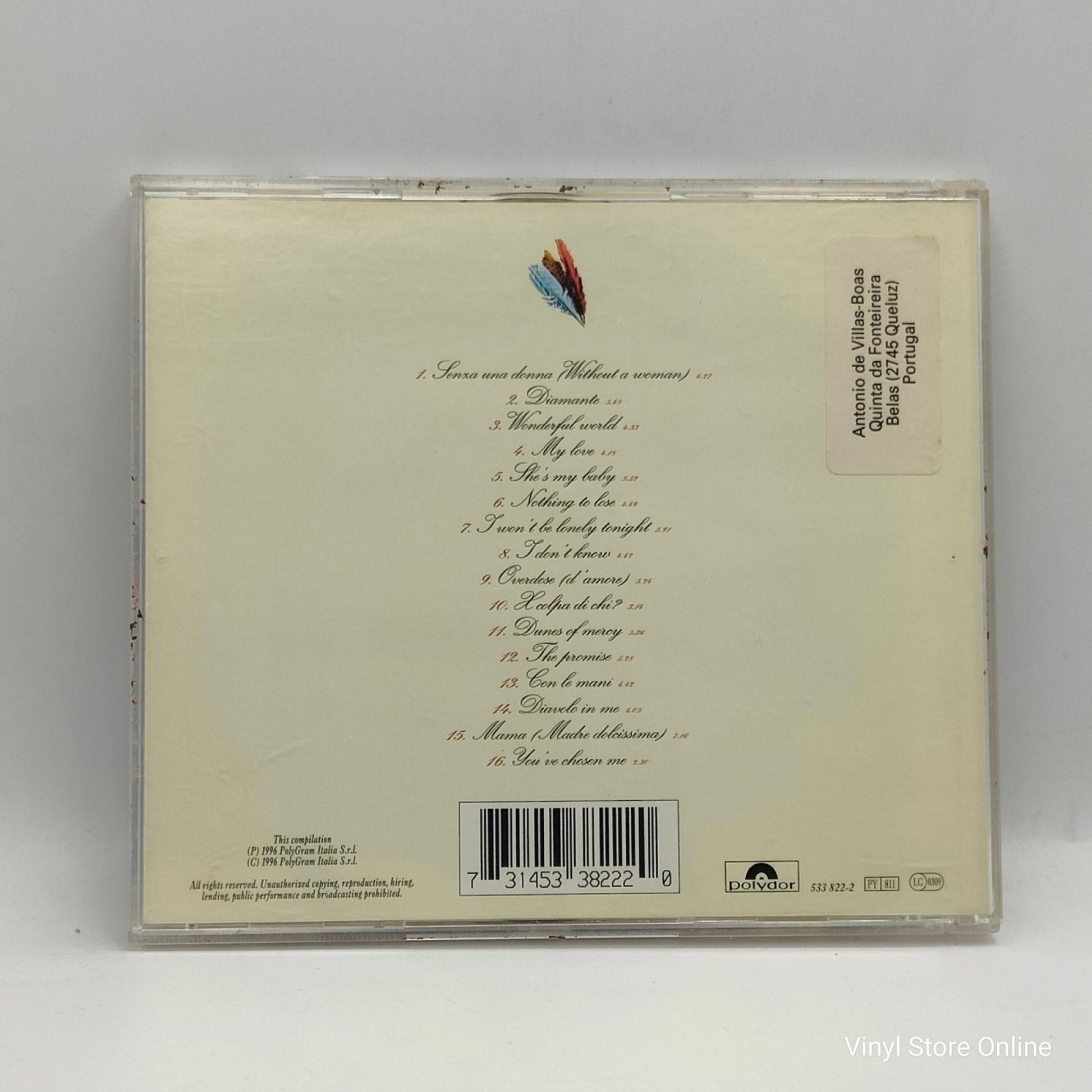 Zucchero ‎– The Best Of Zucchero Sugar Fornaciari's Greatest Hits - Vinyl Store Online
