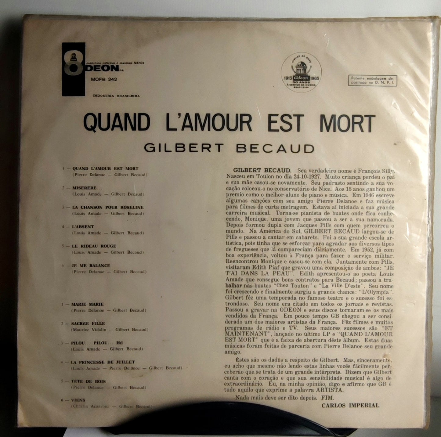 Gilbert Bécaud - Quand L'Amour est Mort